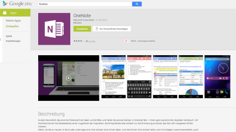 Android OneNote